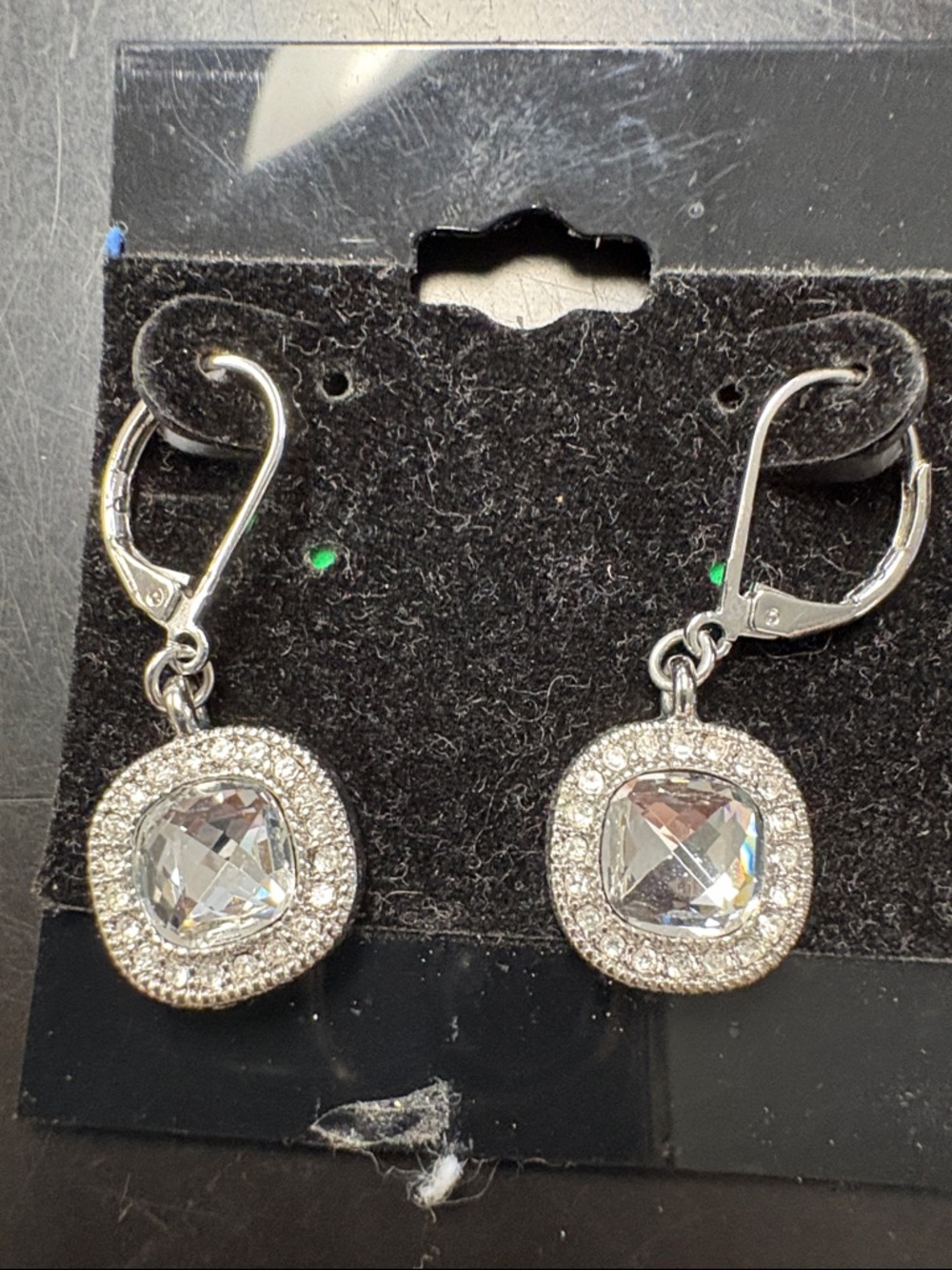 Lia Sophia Bella Donna Silver Tone Rhinestone Earrings